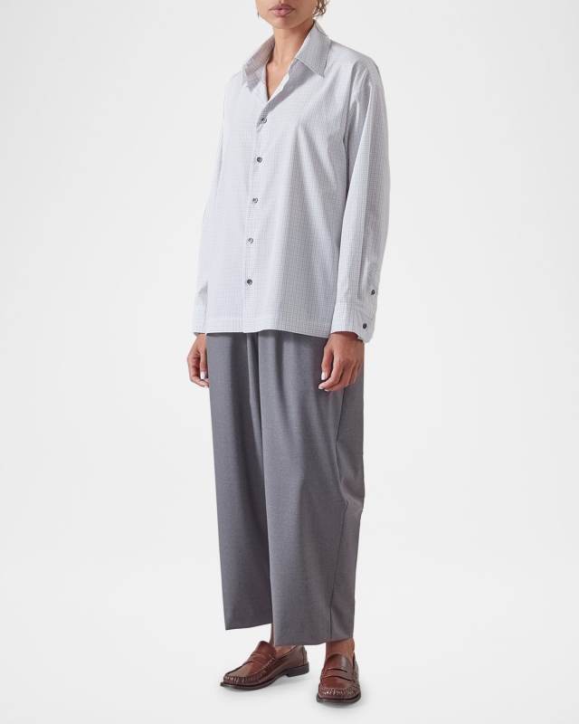 Slim Shirt With Collar (Regular Length)